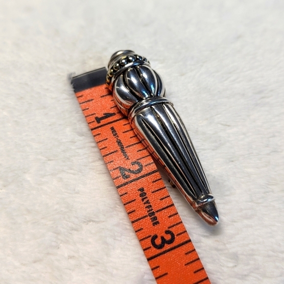 Vintage Pat Airess Sterling Silver Brooche with Amethyst Cabochon - Picture 5 of 12